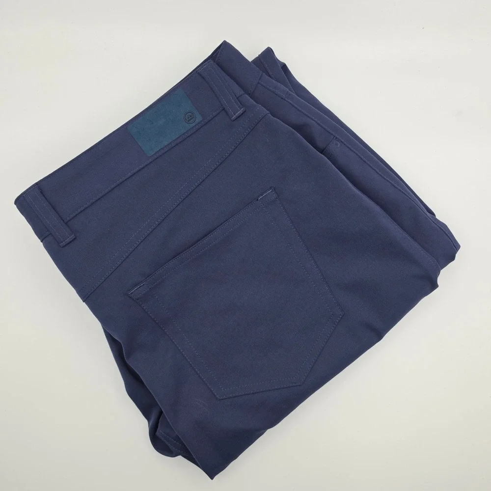 Peter Millar EB66 Chino Pants Mens 36x34 Navy Blue Business Casual Formal